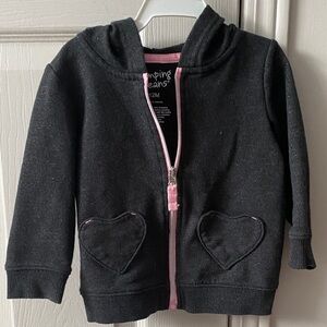 3 for $10 💗☺️ Jumping Beans Black Hoodie with Pink Accents